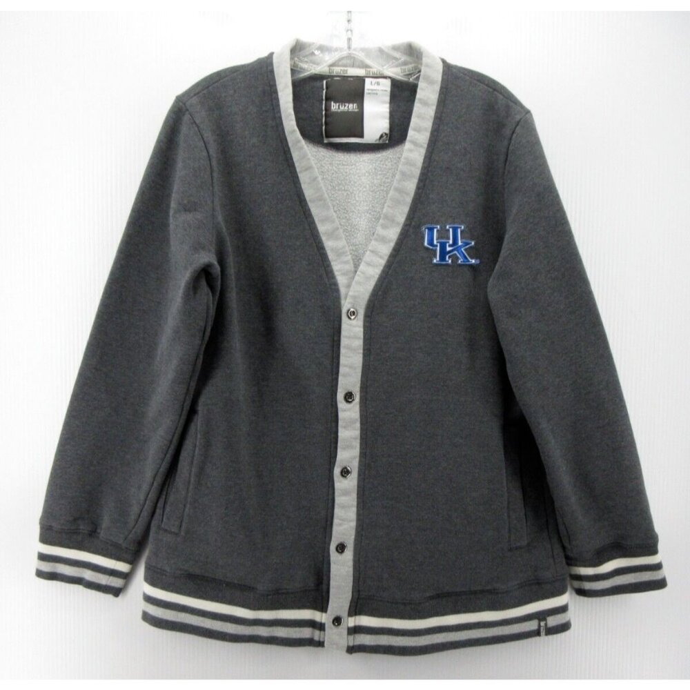 Kentucky Wildcats Sweater Large Bruzer Cardigan Letterman University